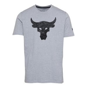 UNDER ARMOUR Funkčné tričko 'Rock Brahma Bull'  sivá / čierna