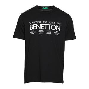 UNITED COLORS OF BENETTON T-Shirt  čierna / biela