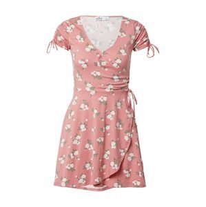 HOLLISTER Letné šaty  rosé / biela / zelená