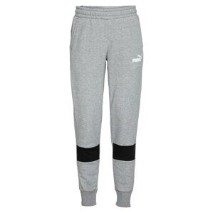 PUMA Športové nohavice  sivá melírovaná / čierna / biela