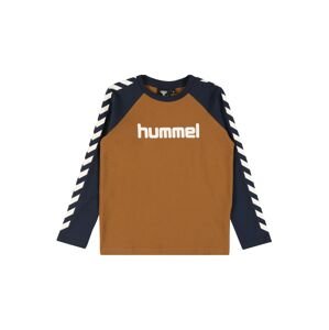 Hummel Funkčné tričko  hnedá / modrá / biela