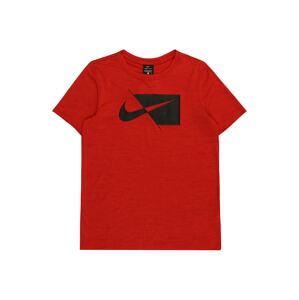 NIKE Funkčné tričko  čierna / červená