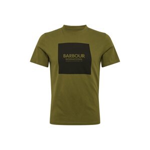 Barbour International Tričko  kaki / čierna