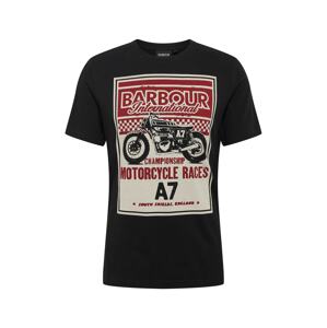 Barbour International Tričko 'Legend A7'  čierna / biela / červená