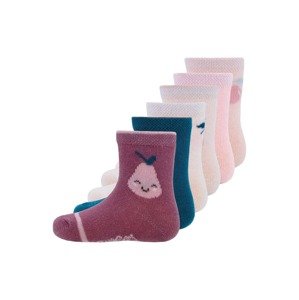 EWERS Ponožky 'Obst'  ružová / eozín / zmiešané farby / tmavozelená