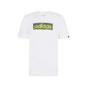 ADIDAS PERFORMANCE Funkčné tričko  biela / svetlozelená / smaragdová / sivá