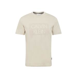 Calvin Klein Tričko  béžová / biela