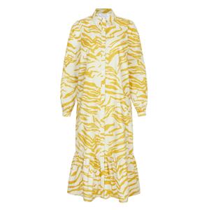 Aligne Košeľové šaty 'Cecilie'  zlatá žltá / prírodná biela