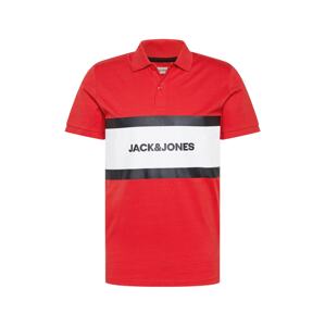 JACK & JONES Tričko 'SHAKE'  červená / biela / námornícka modrá
