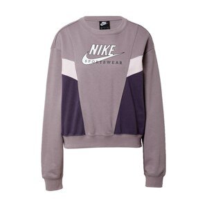 Nike Sportswear Mikina 'Heritage'  biela / orgovánová / purpurová
