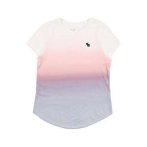 Abercrombie & Fitch Tričko  biela / fialová / ružová
