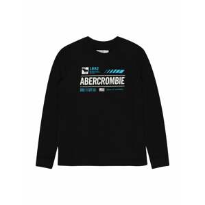 Abercrombie & Fitch Tričko  čierna / biela / tyrkysová