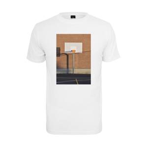 Mister Tee Tričko 'Pizza Basketball Court'  hnedá / horčicová / kamenná / čierna / biela