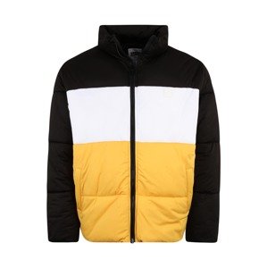 Urban Classics Zimná bunda  žltá / čierna / biela