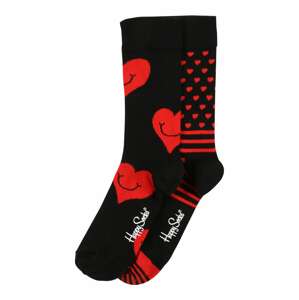 Happy Socks Ponožky  ohnivo červená / čierna / biela