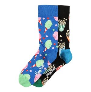 Happy Socks Ponožky 'Snacks'  kráľovská modrá / čierna / smaragdová / biela / svetločervená