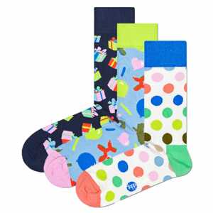 Happy Socks Ponožky 'Happy Birthday'  zmiešané farby / dymovo modrá / biela / námornícka modrá