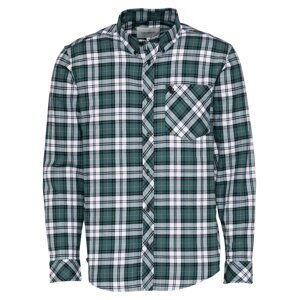 Carhartt WIP Košeľa 'Irvin'  biela / čierna / zelená