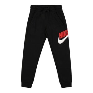 Nike Sportswear Nohavice  červená / čierna / biela
