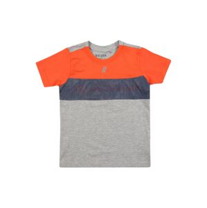 BLUE SEVEN Tričko  oranžová / sivá / modrosivá