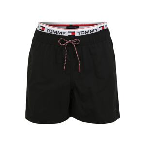 TOMMY HILFIGER Plavecké šortky  čierna / biela / červená