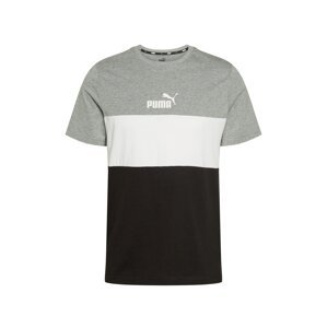 PUMA Funkčné tričko  sivá melírovaná / čierna / biela