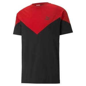 PUMA T-Shirt  čierna / červená