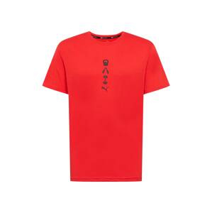 PUMA Sport-Shirt  červená / čierna