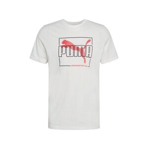 PUMA Funkčné tričko 'Flock'  biela / pastelovo červená / čierna