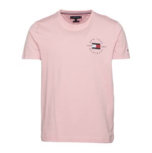 TOMMY HILFIGER Tričko  ružová / červená / biela / námornícka modrá