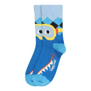 Happy Socks Ponožky 'Shark'  modrá / svetlomodrá / žltá / oranžová / biela