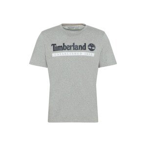 TIMBERLAND Tričko  biela / sivá melírovaná / antracitová