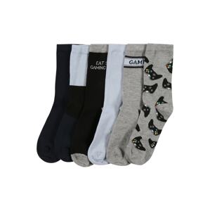 NAME IT Ponožky 'BALDER'  sivá melírovaná / svetlomodrá / tmavomodrá / čierna