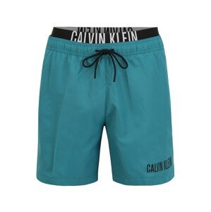 Calvin Klein Swimwear Plavecké šortky  petrolejová / čierna