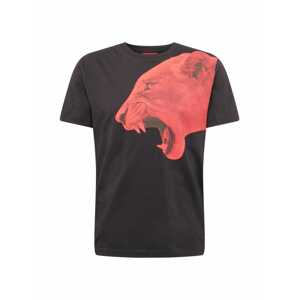 HUGO T-Shirt 'Denbei'  čierna / červená