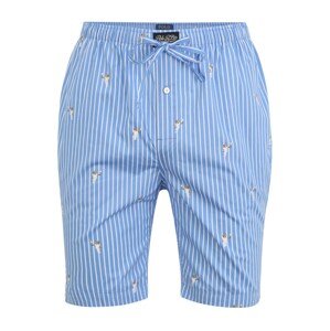 Polo Ralph Lauren Pyžamové nohavice  nebesky modrá / biela / hnedá