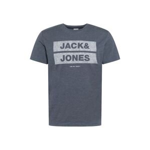 JACK & JONES Tričko  modrá / svetlosivá