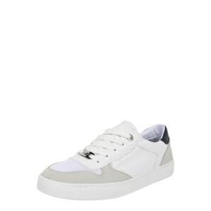 TOM TAILOR Sneaker  biela / sivá / námornícka modrá