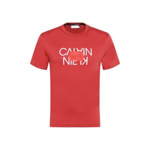 Calvin Klein Tričko  červená / biela / čierna