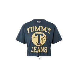 Tommy Jeans Tričko  námornícka modrá / svetložltá / biela / červená