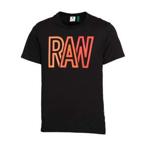 G-Star RAW Tričko  čierna / oranžová