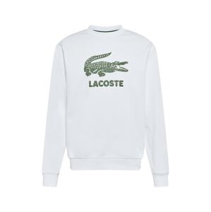 LACOSTE Sweatshirt  biela / zelená