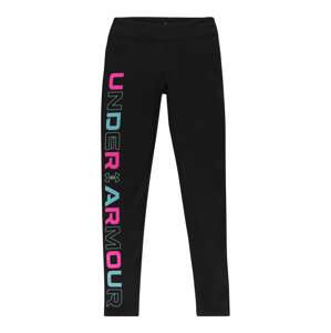 UNDER ARMOUR Športové nohavice 'Favorite'  čierna / ružová / dymovo modrá