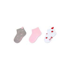 STERNTALER Socken  sivá / ružová / biela / červená / zelená