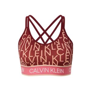 Calvin Klein Performance Športová podprsenka  merlotová / ružová / púdrová / biela
