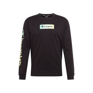 Champion Authentic Athletic Apparel Tričko  čierna / svetlozelená / svetložltá