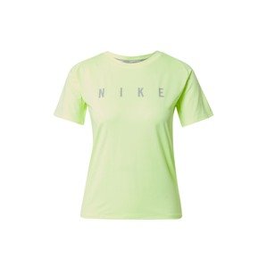 NIKE Funkčné tričko 'Miler'  neónovo zelená / strieborná