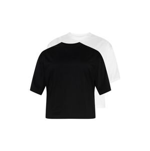 Urban Classics Curvy Shirts  biela / čierna
