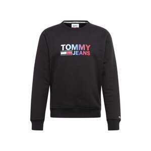 Tommy Jeans Mikina  čierna / červená / biela / fialová / modrá