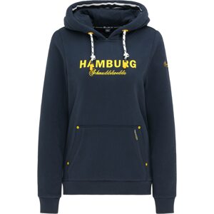 Schmuddelwedda Mikina 'Hamburg'  námornícka modrá / žltá